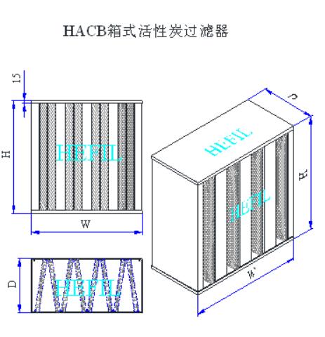 HACB箱型活性炭空气过滤器框体结构