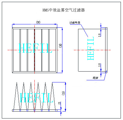 HMS中效盐雾空气过滤器框体结构